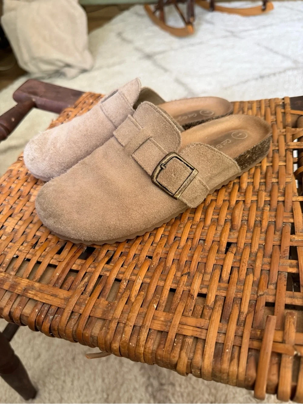 Cat & Jack Tan Suede Moccasin Slip-On Kids Shoes